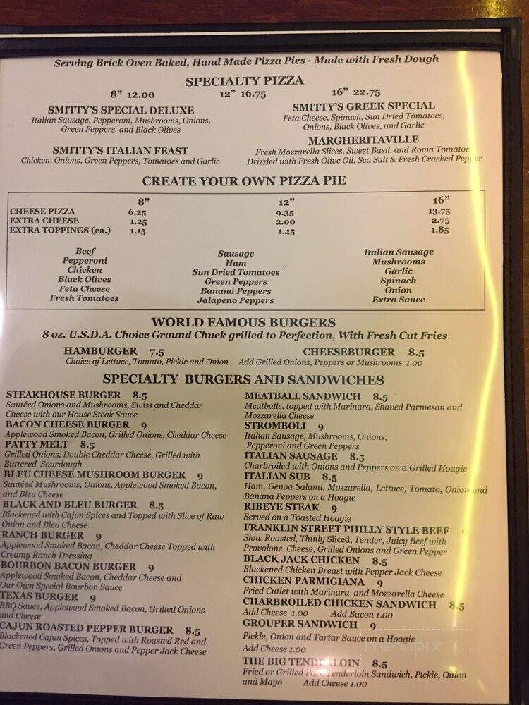 Smitty's Little Tavern - Italian Steakhouse - Evansville, IN menu_pic