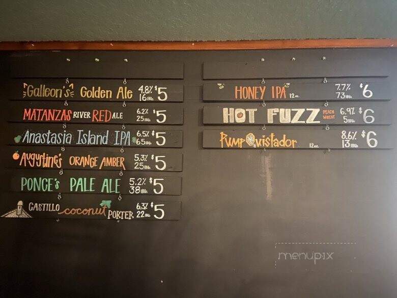 Ancient City Brewing - St. Augustine, FL menu_pic