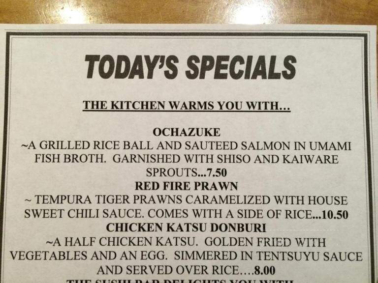 Sushi Spot - McKinleyville, CA menu_pic