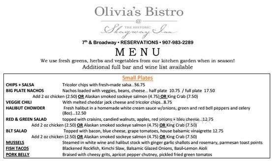Olivia's Bistro - Skagway, AK