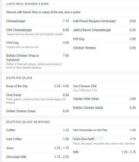 Mollie's Mason Jar - Hadley, NY menu_pic