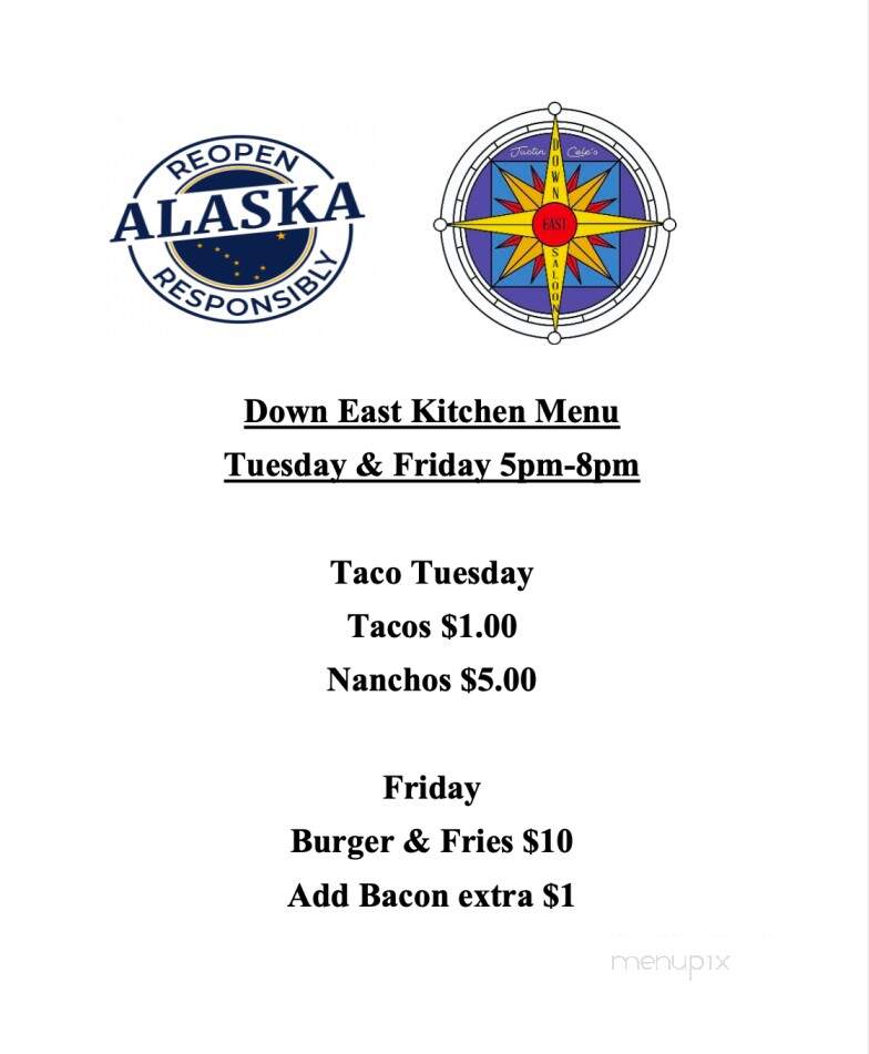 Down East Saloon - Homer, AK menu_pic