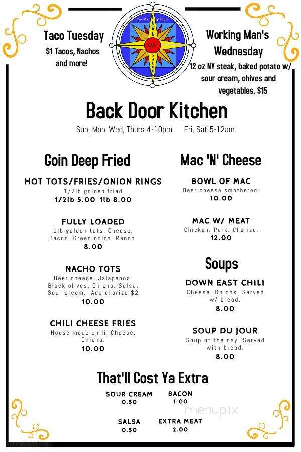 Down East Saloon - Homer, AK menu_pic
