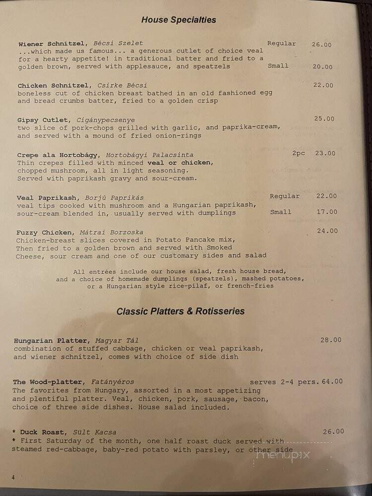 Balaton Restaurant - Cleveland, OH menu_pic