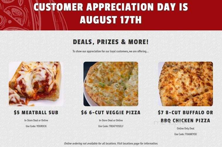 Pizza Joe's - Mineral Ridge, OH menu_pic