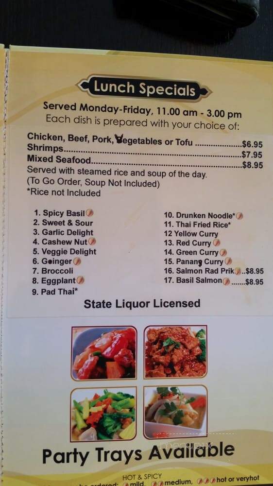Royal Thai Cuisine - Washington, UT menu_pic