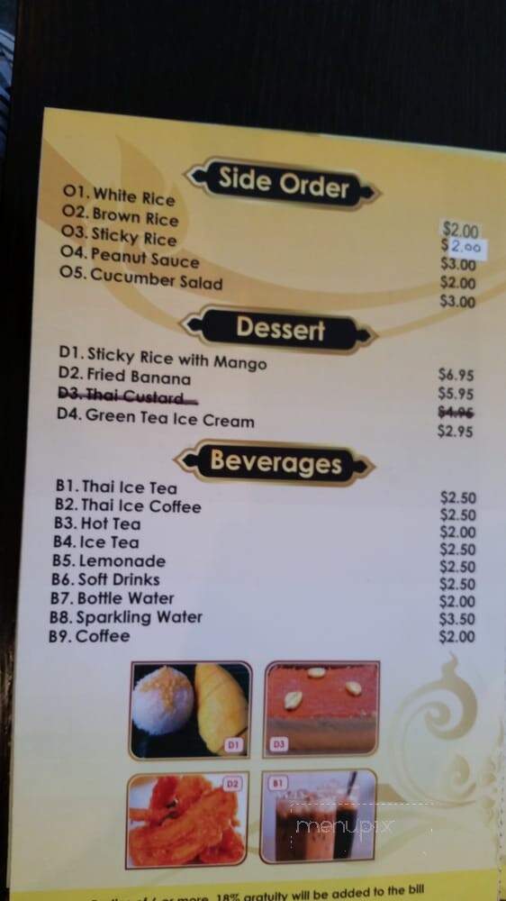 Royal Thai Cuisine - Washington, UT menu_pic