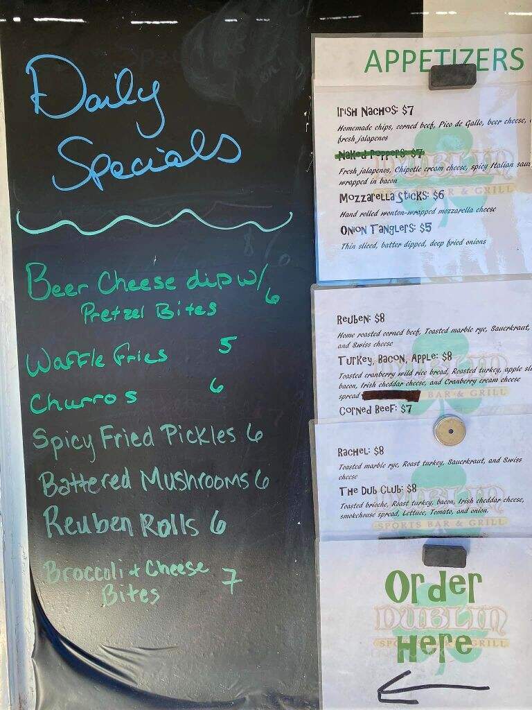 Dublin Sports Bar & Grill - Conover, WI menu_pic