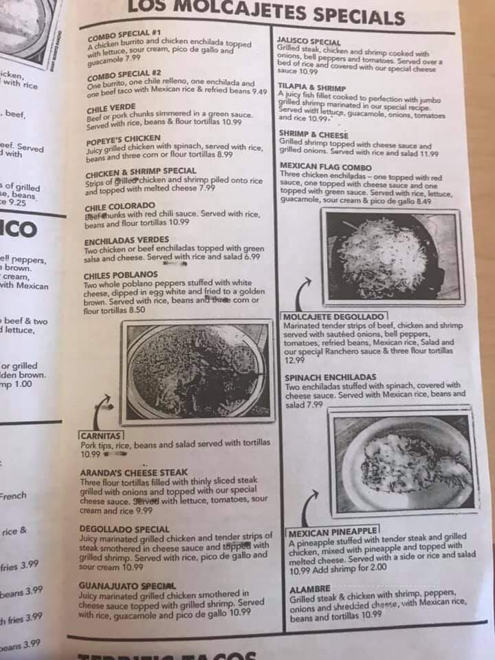 Los Molcajetes - Cushing, OK menu_pic