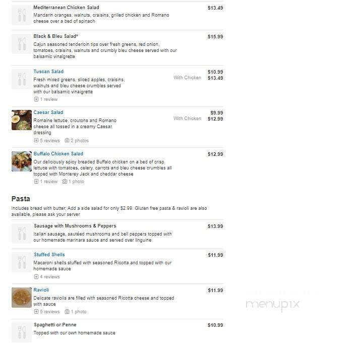 Pasquale's Italian Restaurant - Buffalo, NY menu_pic