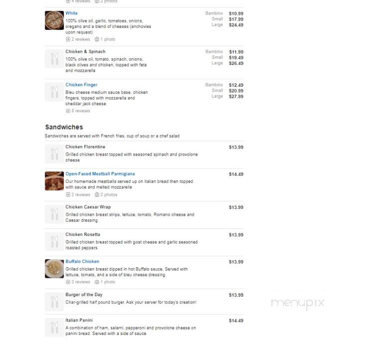 Pasquale's Italian Restaurant - Buffalo, NY menu_pic