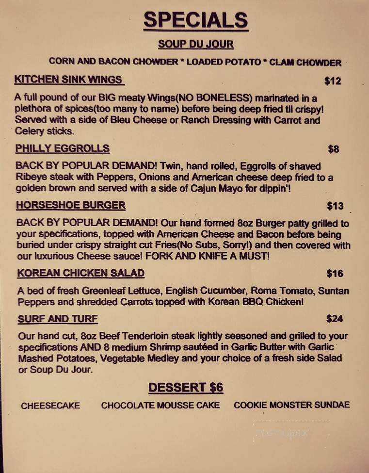 The Old Well Tavern - Simsbury, CT menu_pic