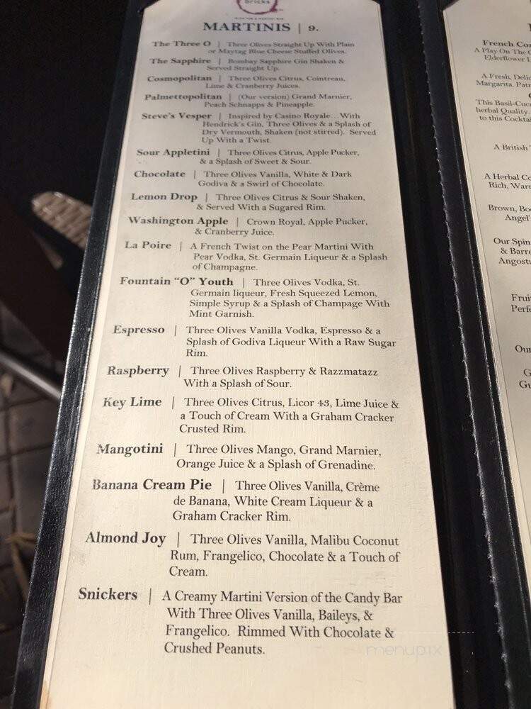O'Bricks Irish Pub and Martini Bar - Bradenton, FL menu_pic