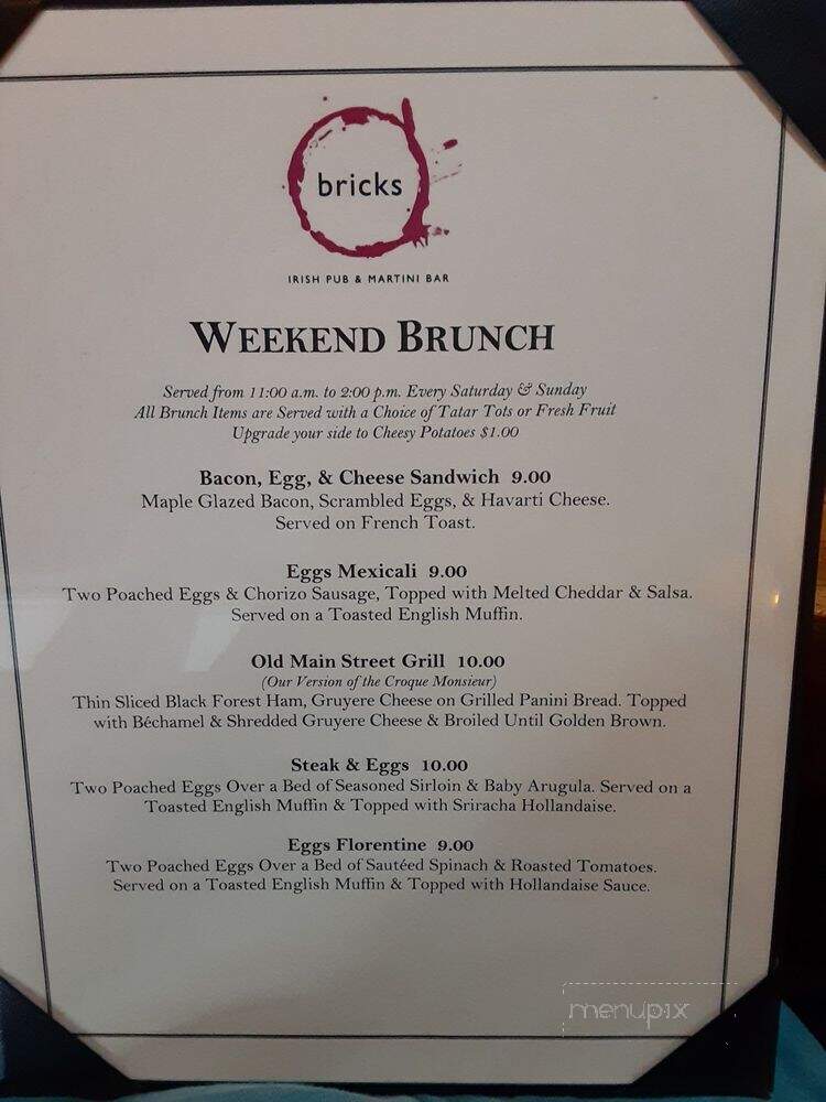 O'Bricks Irish Pub and Martini Bar - Bradenton, FL menu_pic