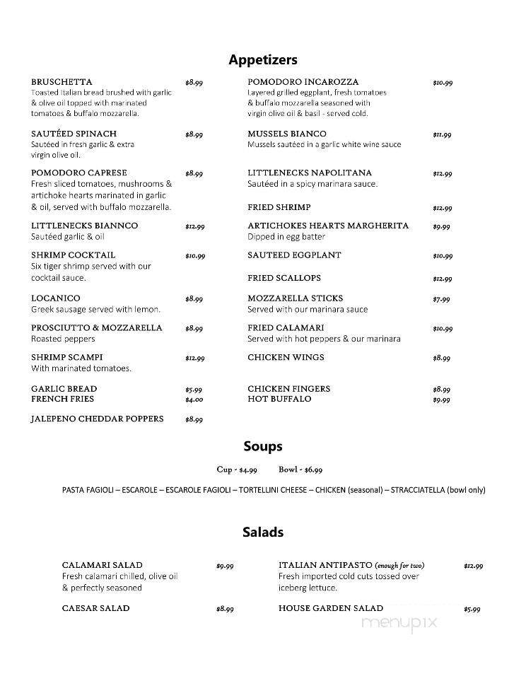 Old Tyme Italian Cuisine - Lynn, MA menu_pic