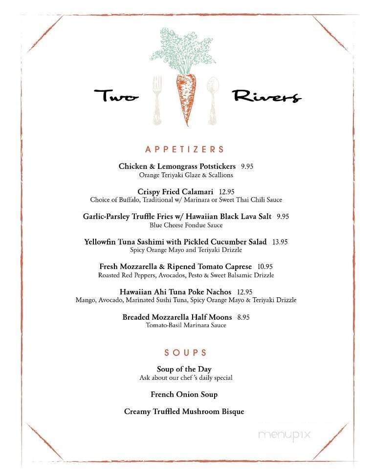 Two Rivers Grille - Matamoras, PA menu_pic