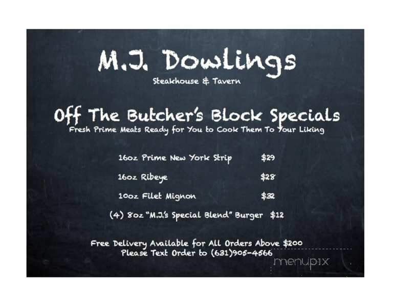 MJ Dowling Steakhouse - Sag Harbor, NY