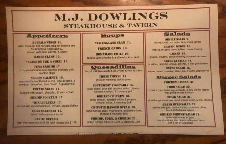 MJ Dowling Steakhouse - Sag Harbor, NY