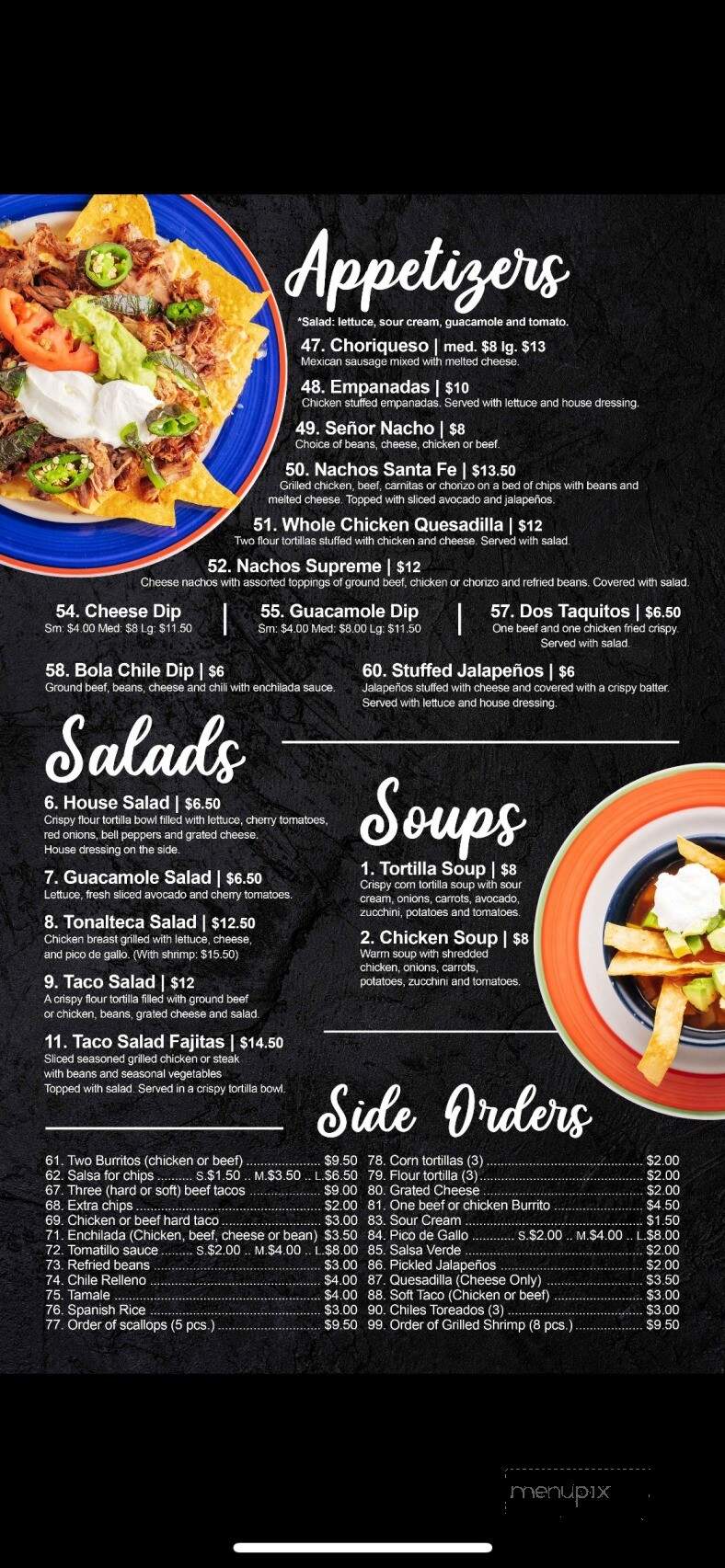 La Tonalteca - Milford, DE menu_pic