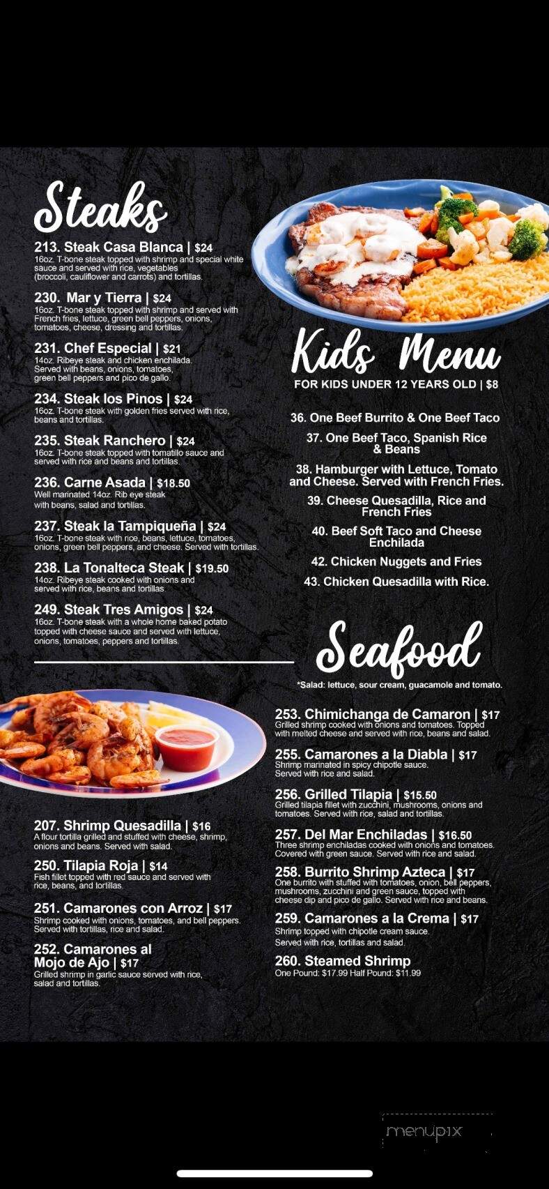 La Tonalteca - Milford, DE menu_pic
