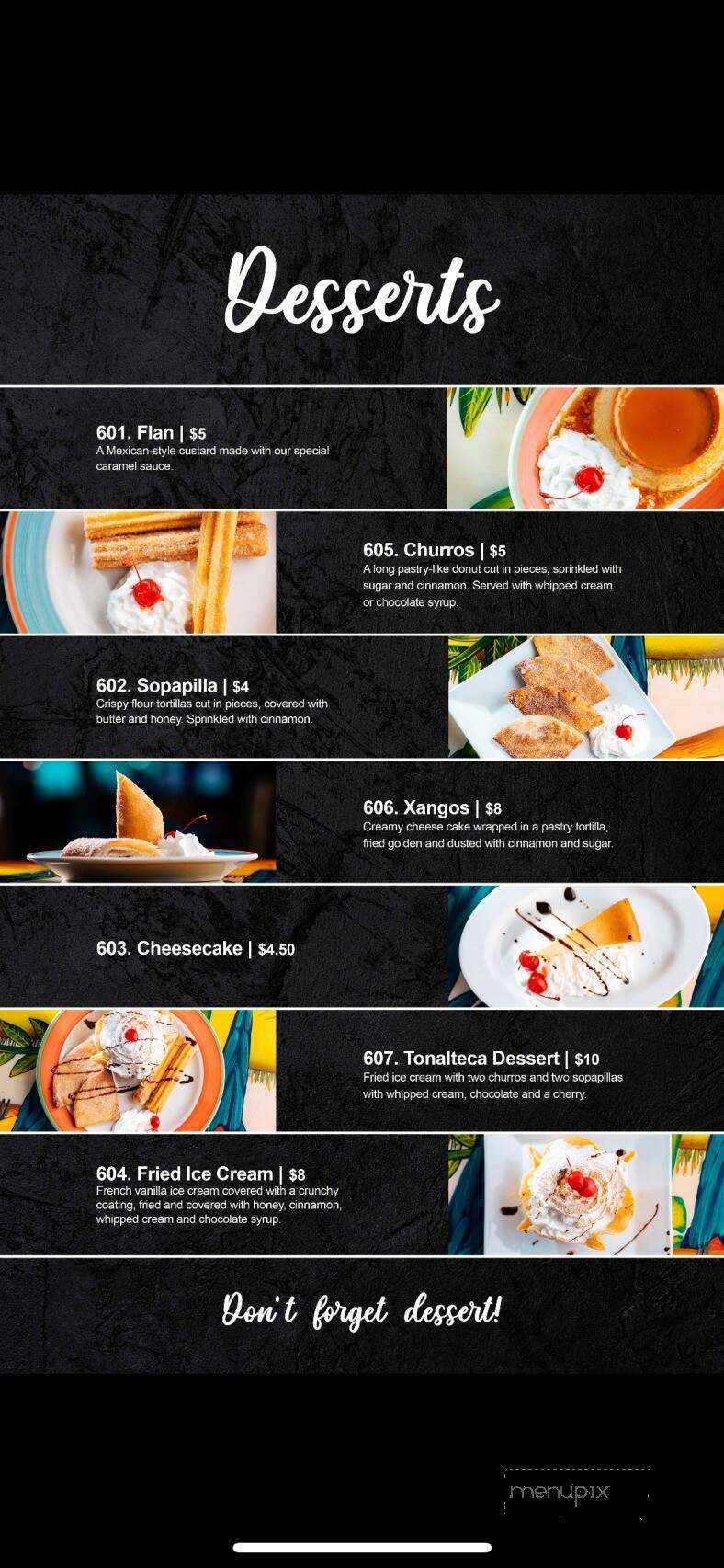 La Tonalteca - Milford, DE menu_pic