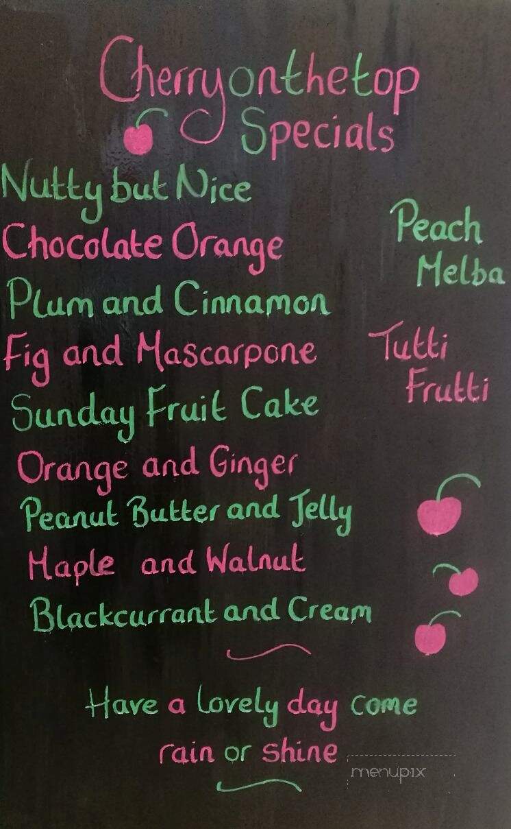 Cherry on Top Ice Cream Shop - Neenah, WI menu_pic