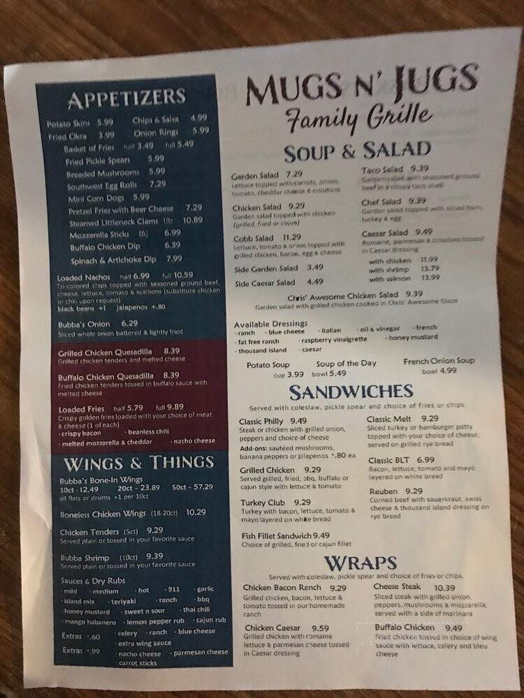 Mugs-N-Jugs - Lehigh Acres, FL menu_pic