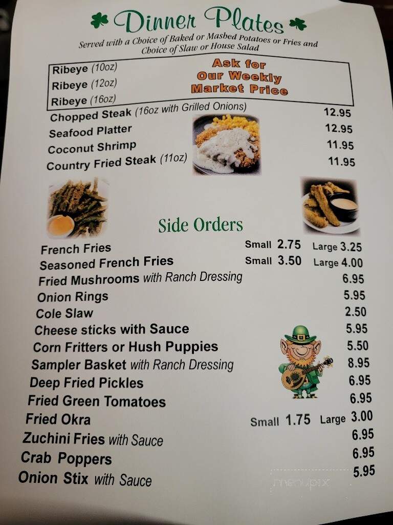 Shamrock Inn - Floral City, FL menu_pic