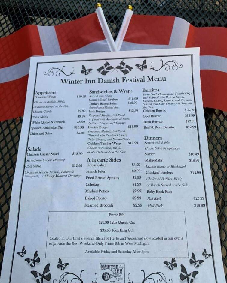 Winter Inn - Greenville, MI menu_pic