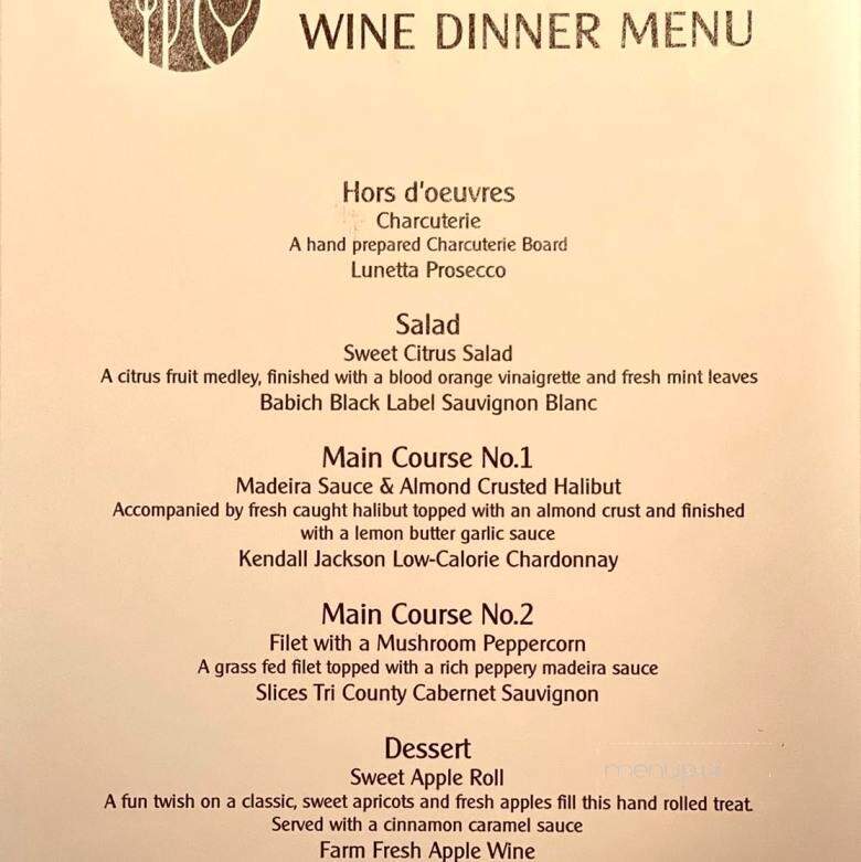 Winter Inn - Greenville, MI menu_pic