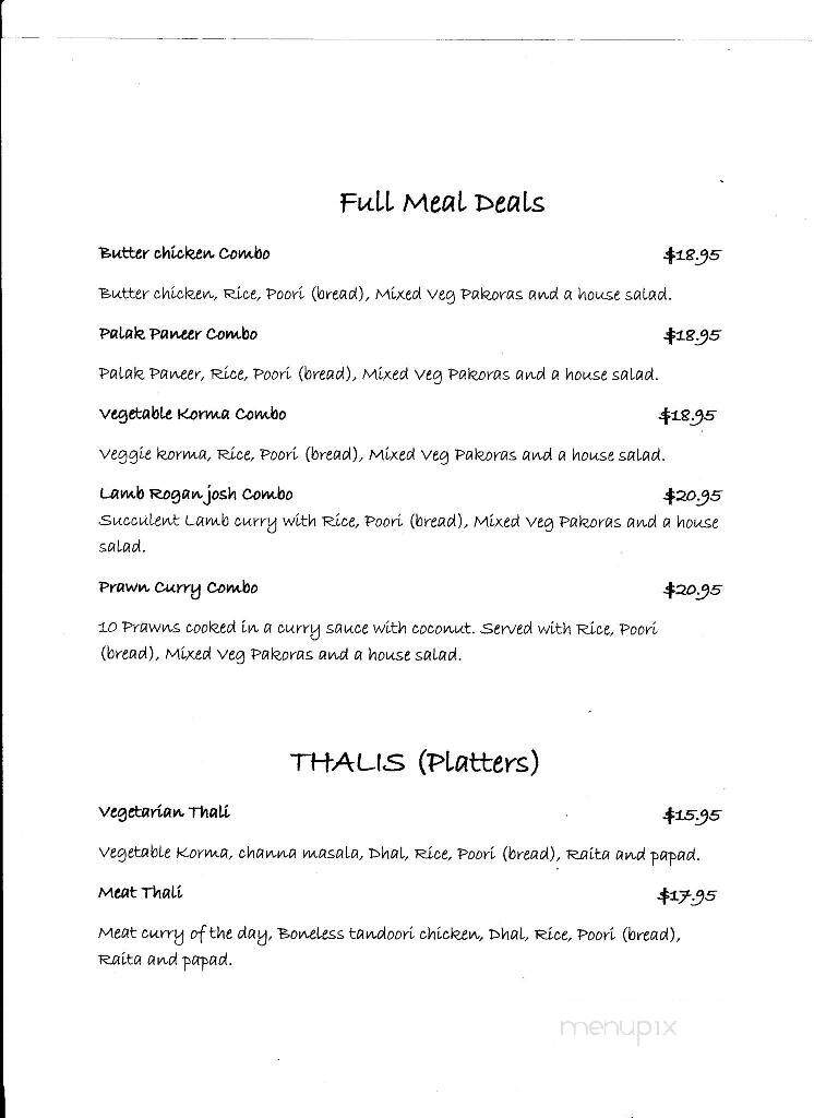 Baba's Authentic Indian Restaurant - Nelson, BC menu_pic