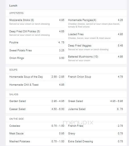 Miss Ingersoll Restaurant - Ingersoll, ON menu_pic