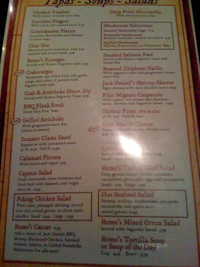 Remo's Restaurant - Pocatello, ID menu_pic