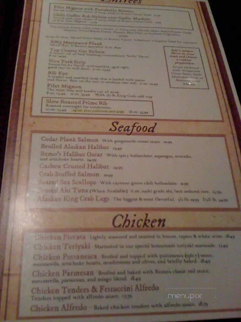 Remo's Restaurant - Pocatello, ID menu_pic