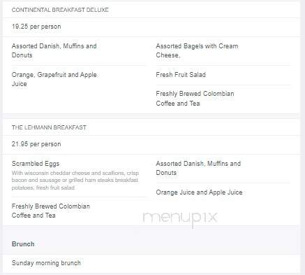 Lehmann Mansion - Lake Villa, IL menu_pic