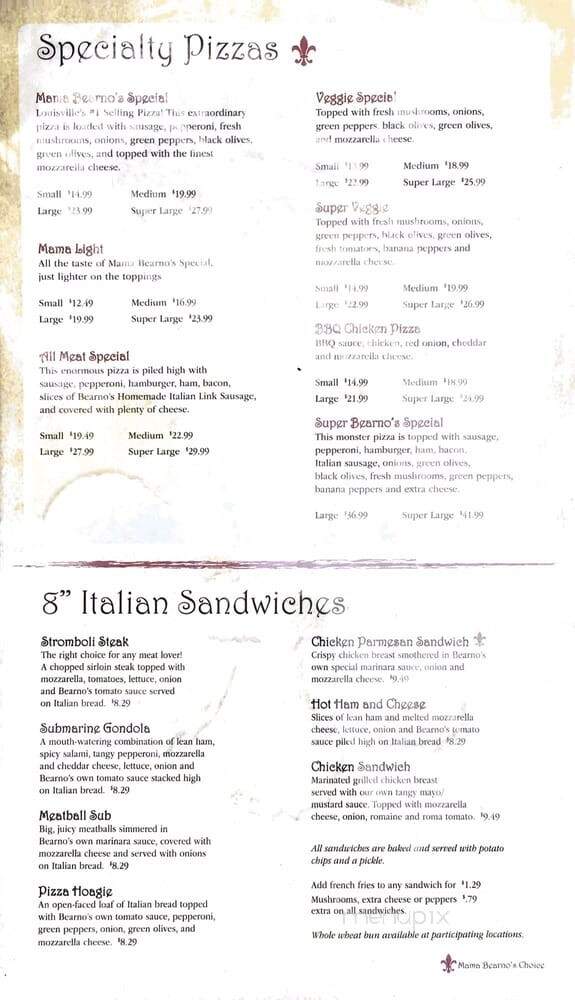 Limestone Bay Club - Prospect, KY menu_pic