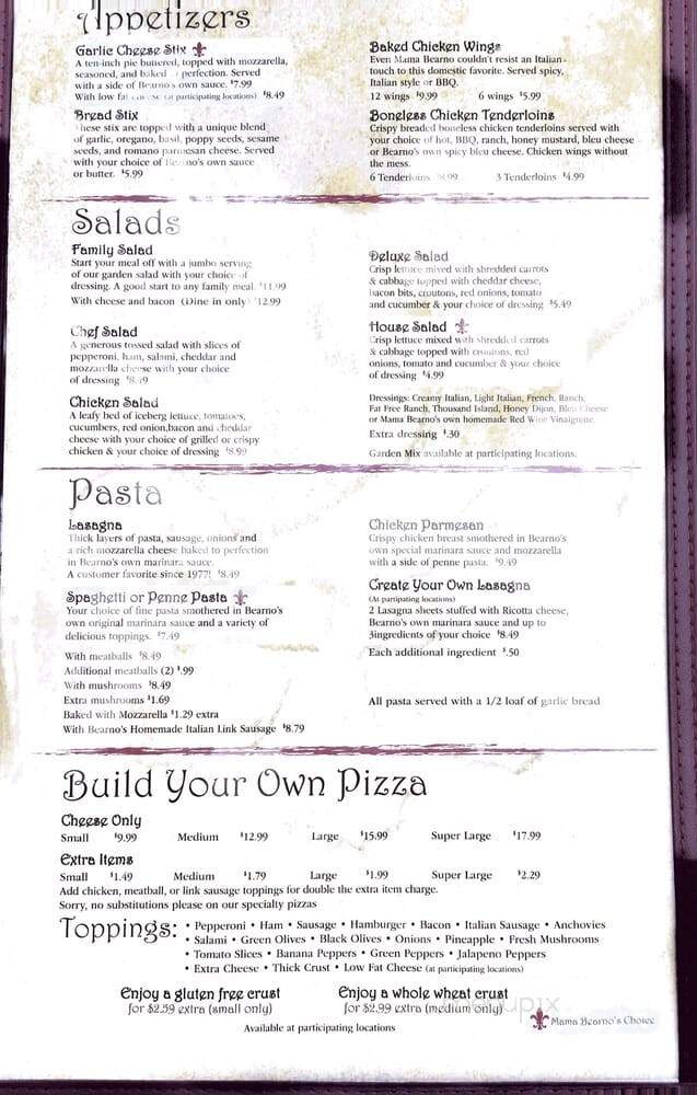 Limestone Bay Club - Prospect, KY menu_pic