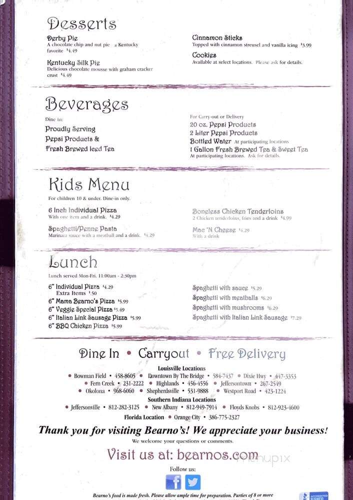 Limestone Bay Club - Prospect, KY menu_pic