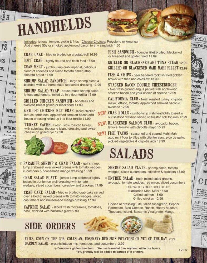 Fisherman's Crab Deck - Grasonville, MD menu_pic