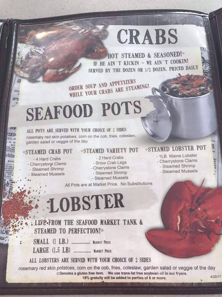 Fisherman's Crab Deck - Grasonville, MD menu_pic