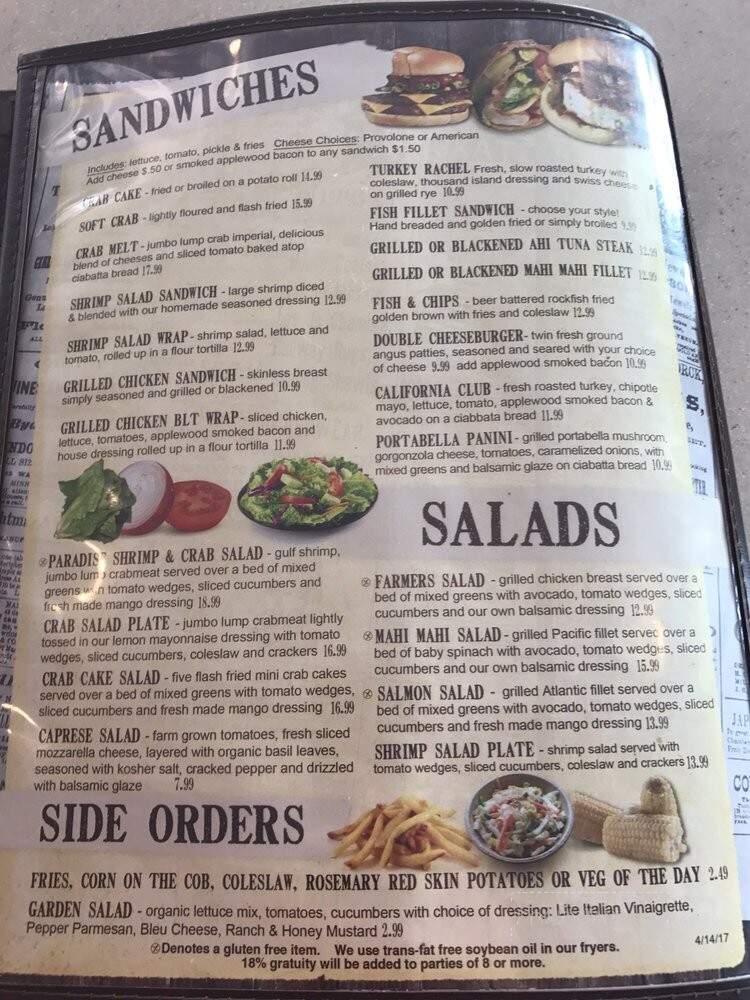 Fisherman's Crab Deck - Grasonville, MD menu_pic