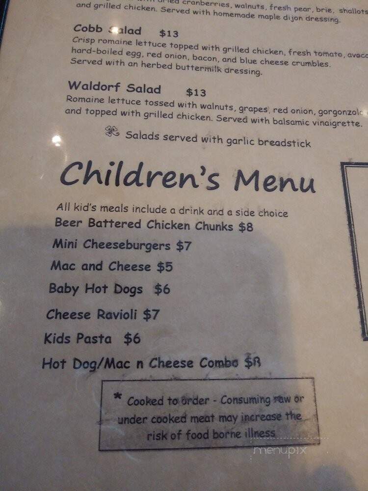 Patrick's Pub - Pittsfield, MA menu_pic