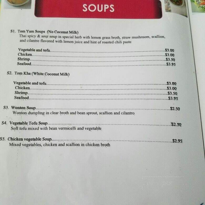 Thai Kitchen - Evans, GA menu_pic