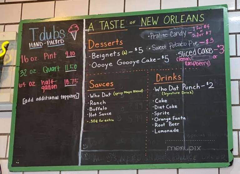 Ted & Wally's Ice Cream Shop - Omaha, NE menu_pic