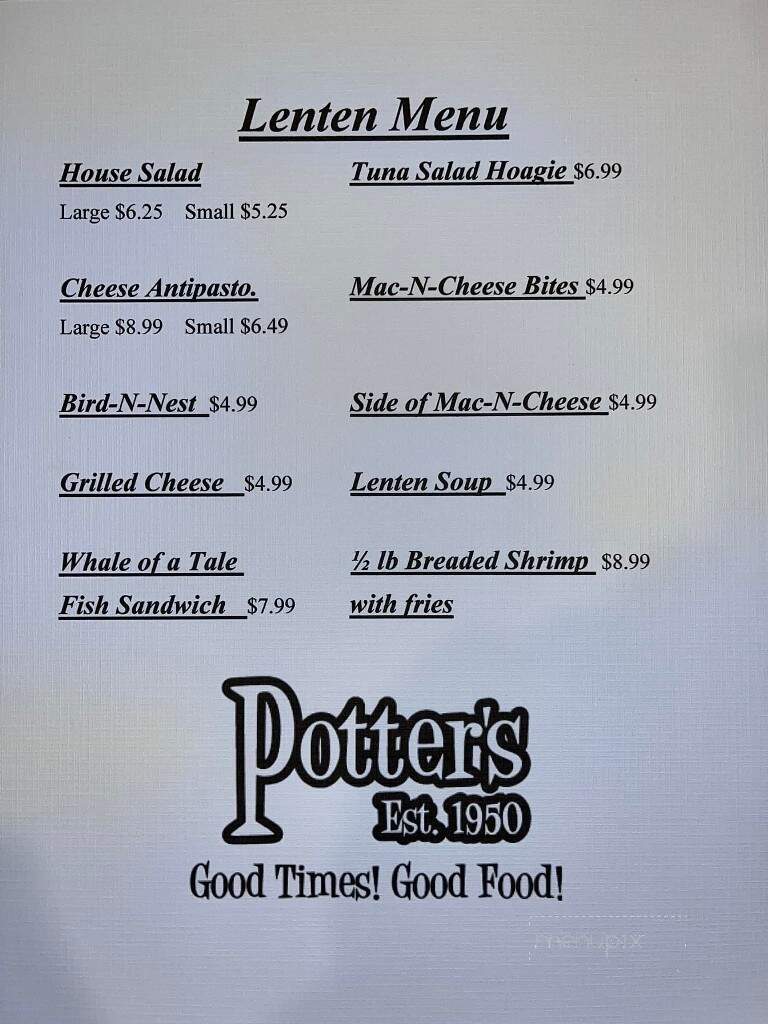 Potter's Bar And Grille  American Restaurant in Uniontown, PA