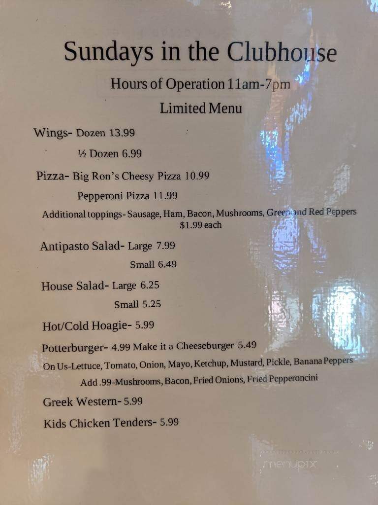 Potter's Grill - Uniontown, PA menu_pic