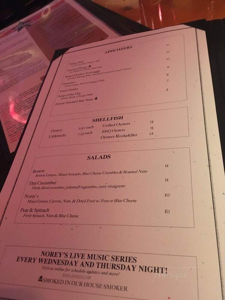 Norey's - Newport, RI menu_pic