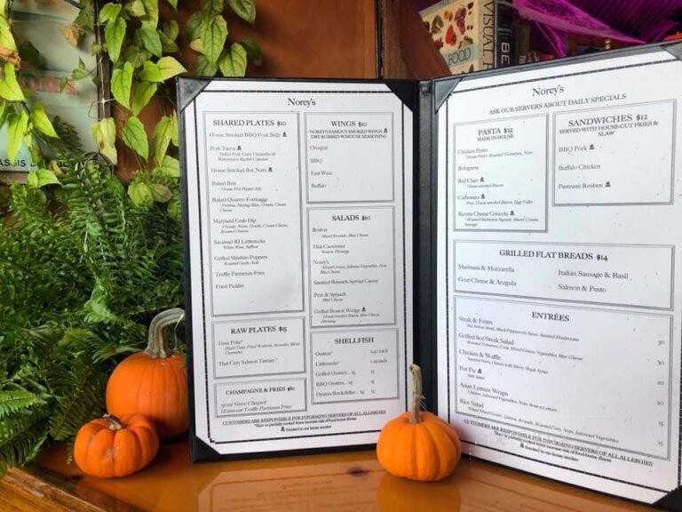Norey's - Newport, RI menu_pic