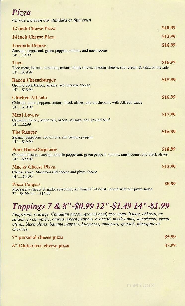 Pour House - Siren, WI menu_pic