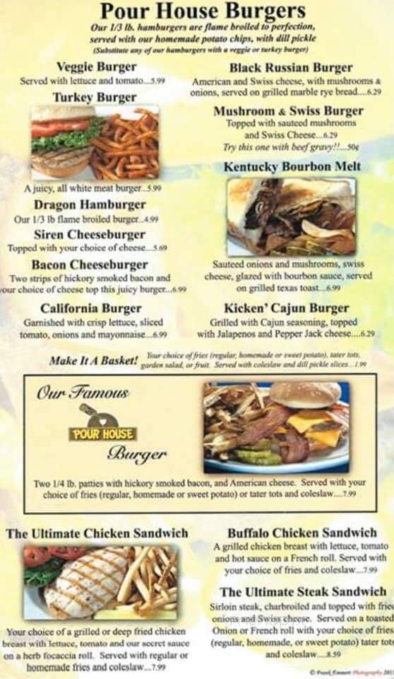 Pour House - Siren, WI menu_pic
